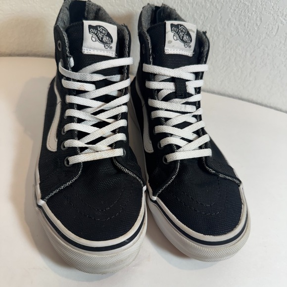 VANS Sk8 Hi Womens Size 6.5 Black Zip Ankle Back High Top Sneakers Mens 5 - Picture 1 of 16